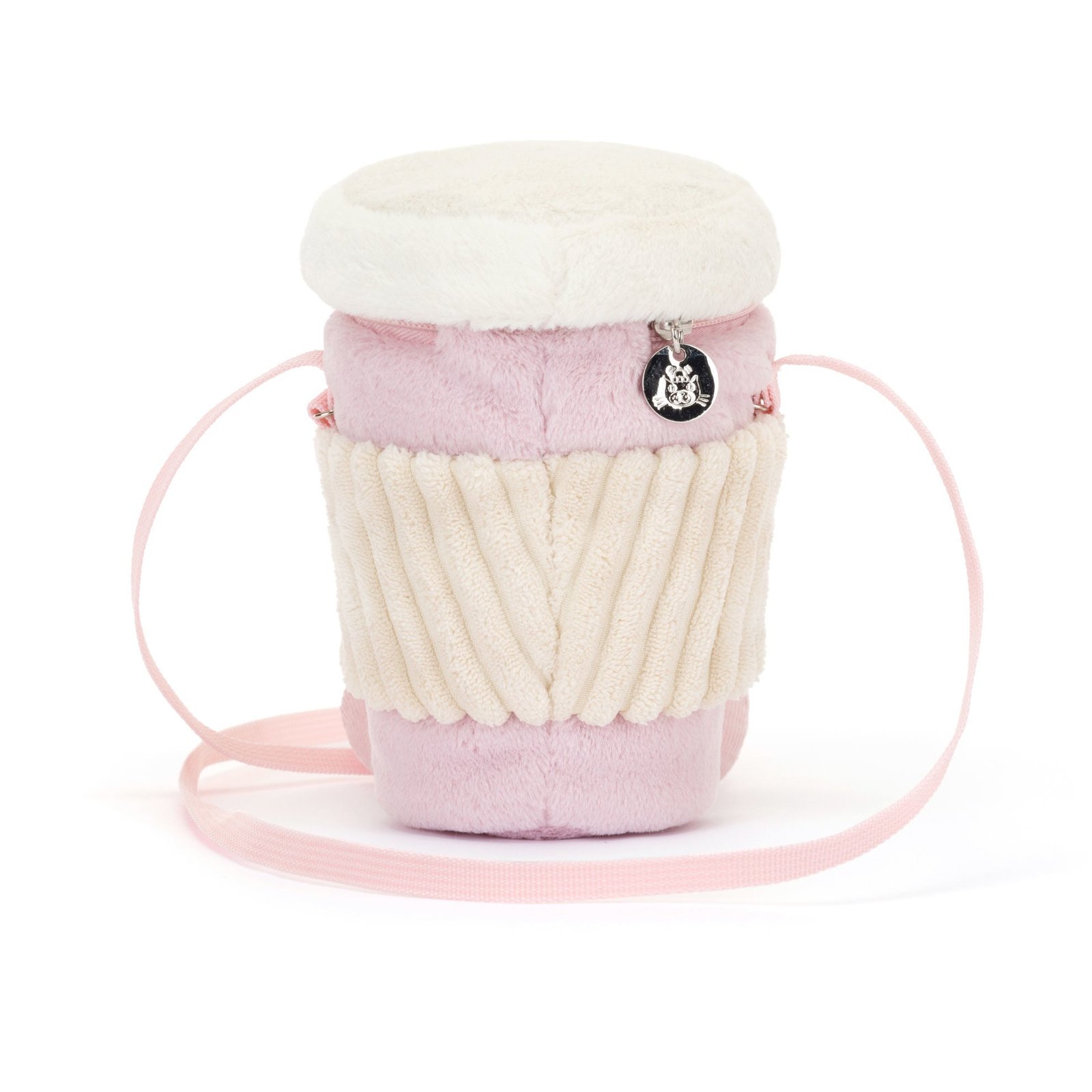 Jellycat Bag Amuseables Coffee-To-Go Pink 22cm - Image 3
