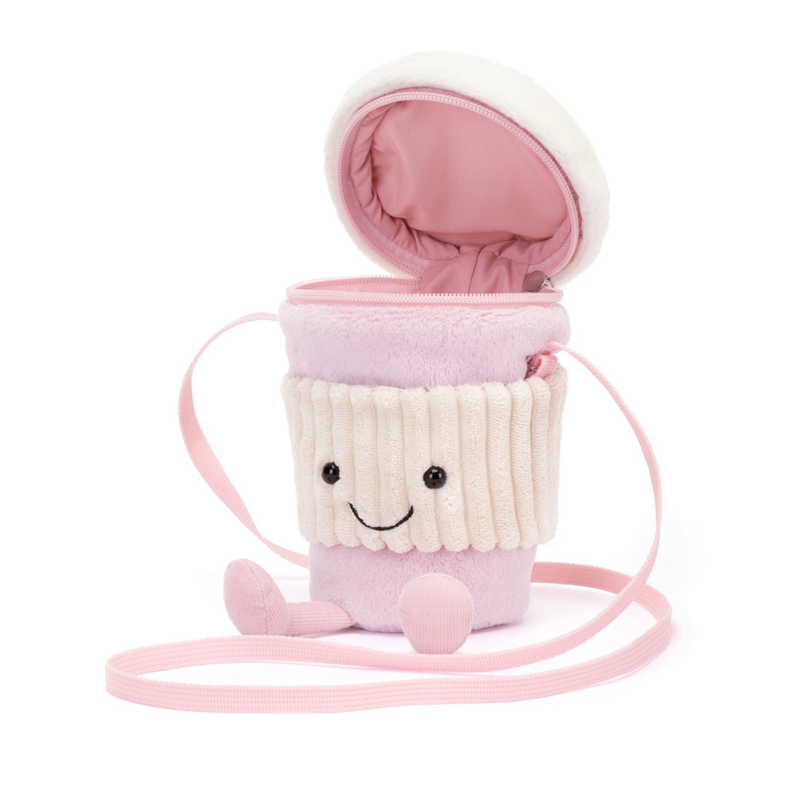Jellycat Bag Amuseables Coffee-To-Go Pink 22cm - Image 5