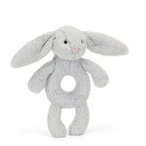 Jellycat Ring Rattle Bashful Bunny Silver 18cm