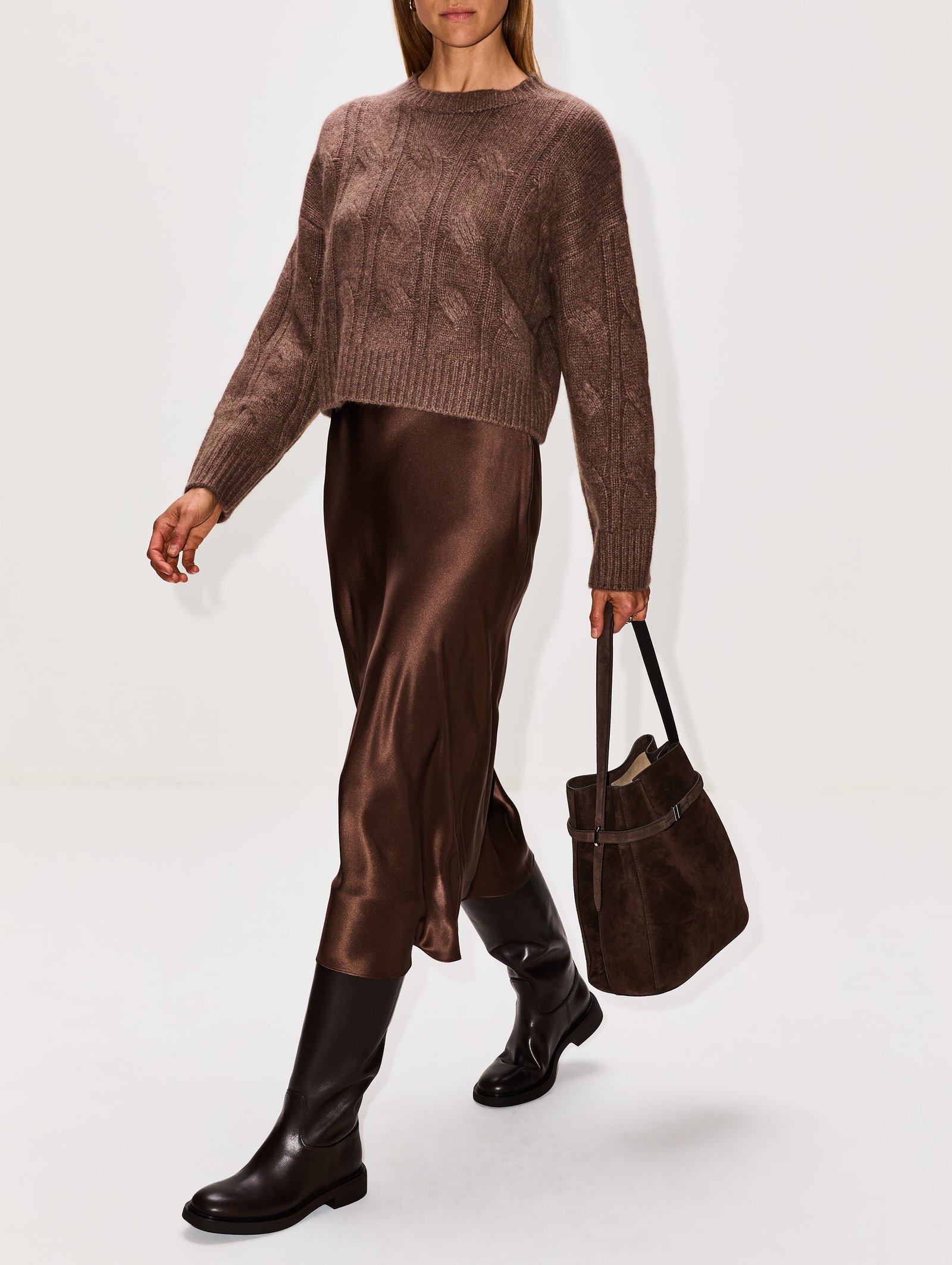 TOTÉME Belted Suede Bucket Bag - Image 2