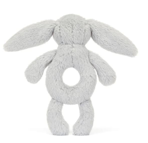 Jellycat Ring Rattle Bashful Bunny Silver 18cm - Image 2