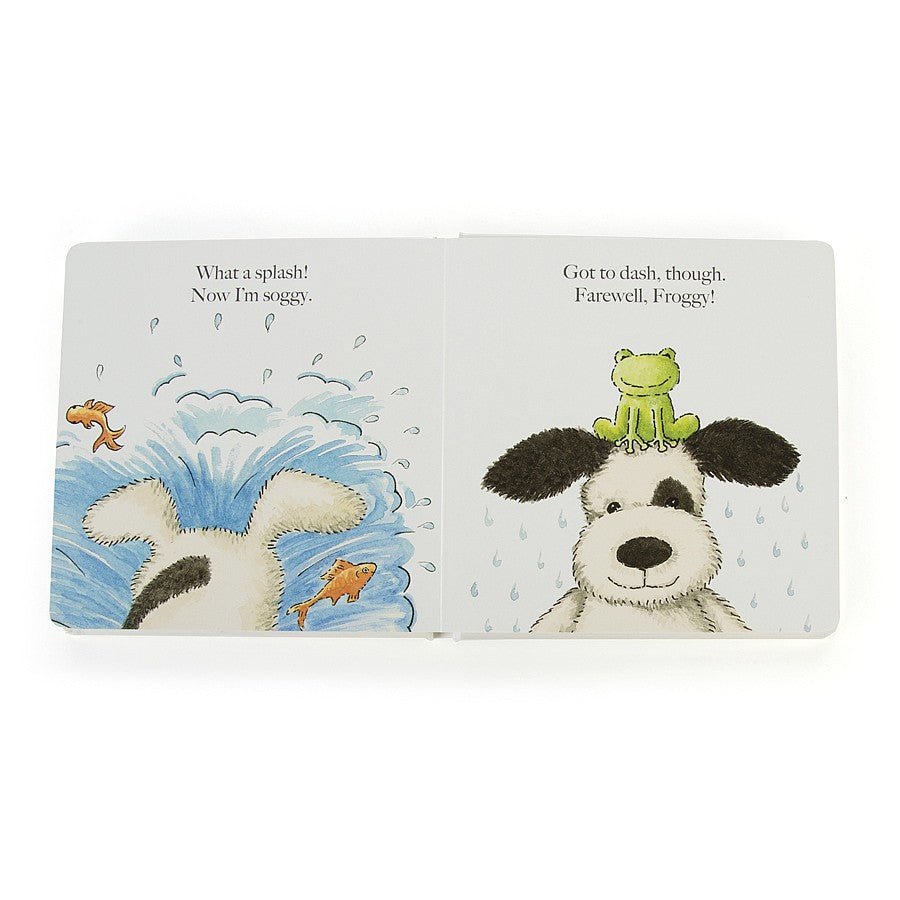 Jellycat Book Puppy Makes Mischief (Bashful Black & Cream Puppy) 19cm - Image 4