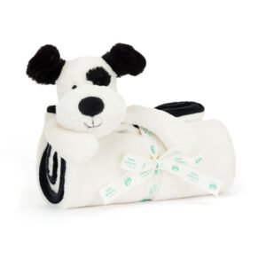 Jellycat Blankie Bashful Black & Cream Puppy 56cm