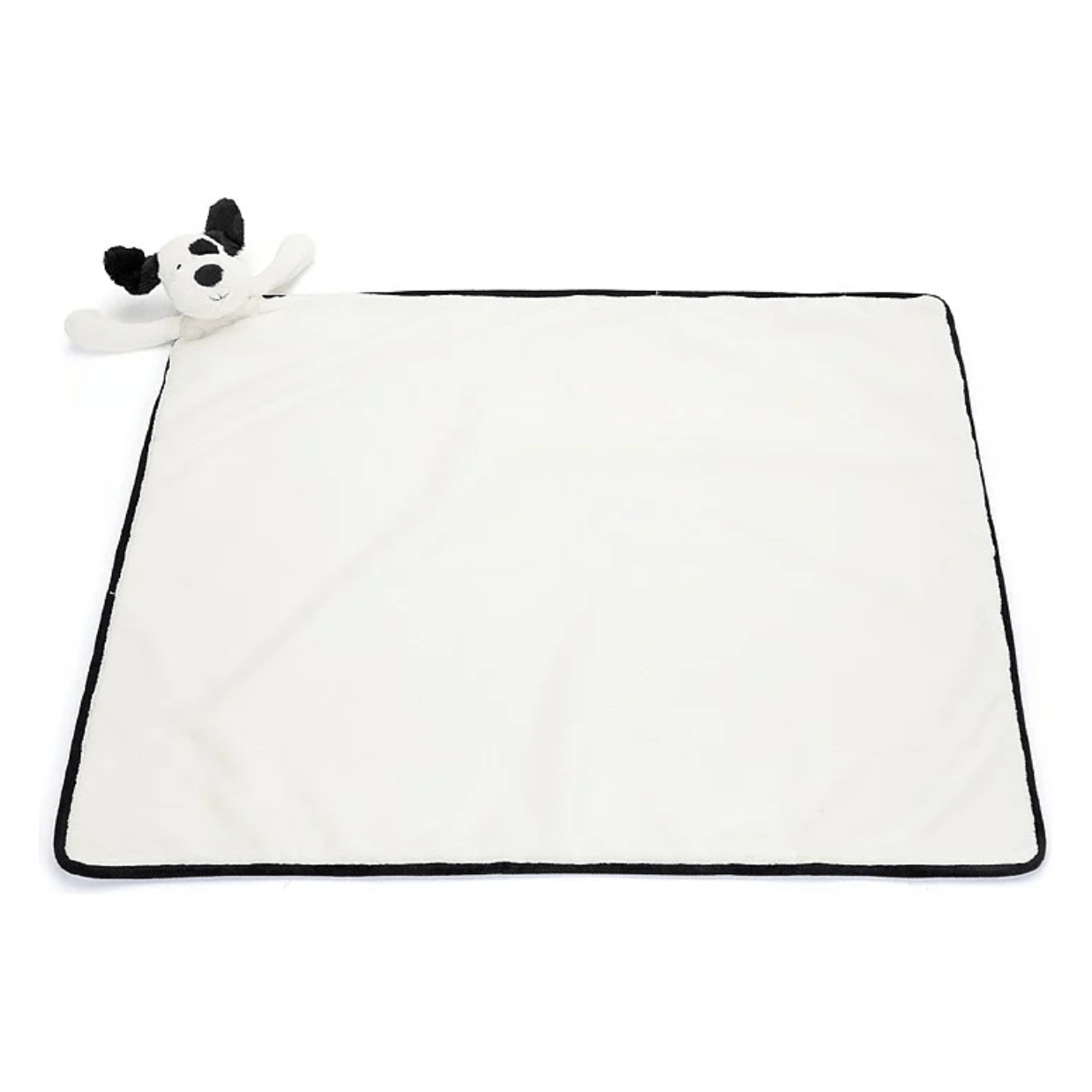 Jellycat Bashful Black and Cream Puppy Blankie - Image 3