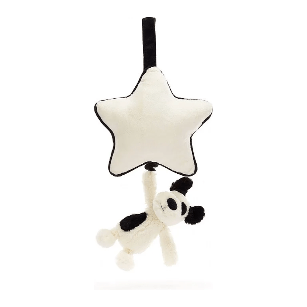 Jellycat Bashful Black and Cream Puppy Musical Pull - Image 2