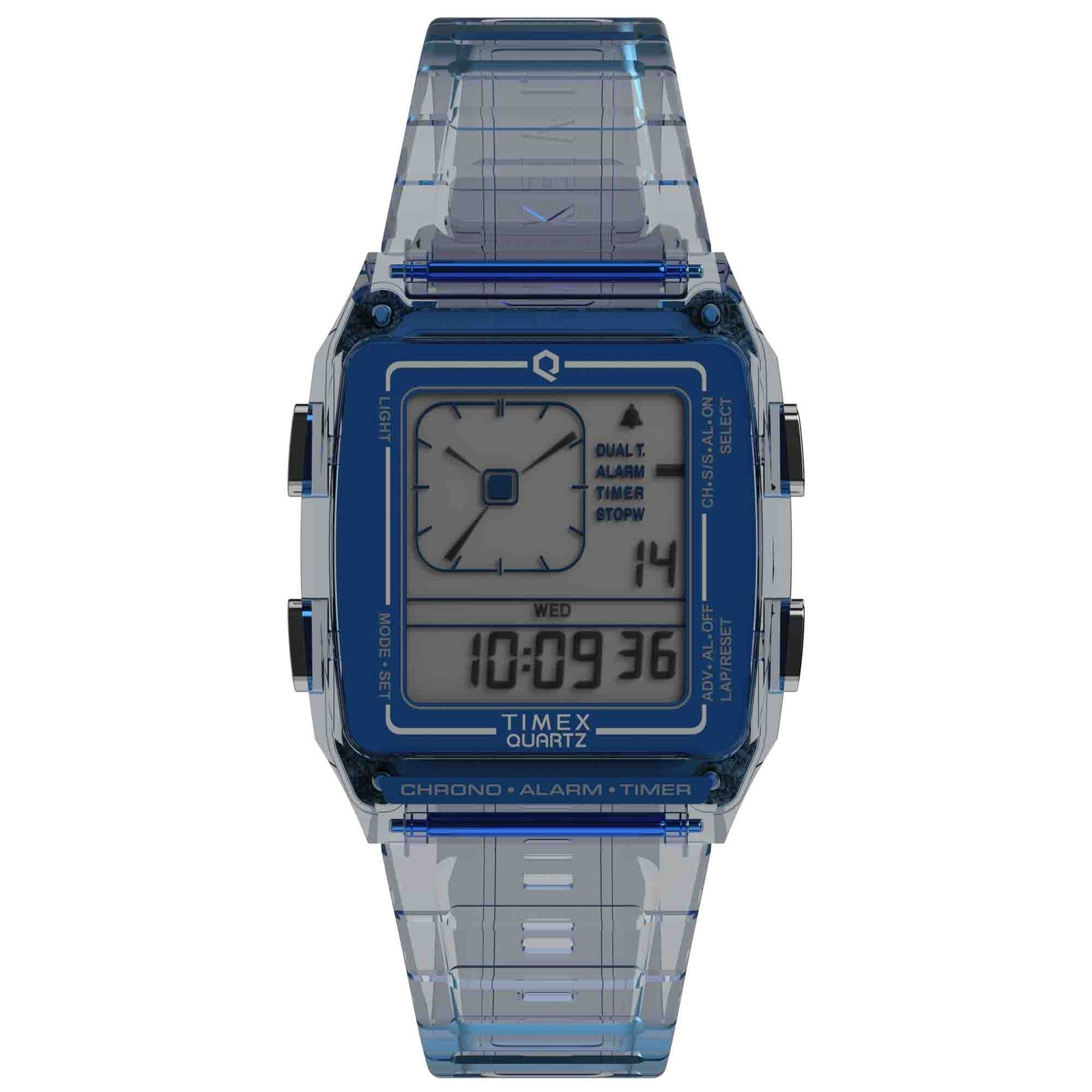 Timex Q LCA 35mm Transparent Blue - Image 4