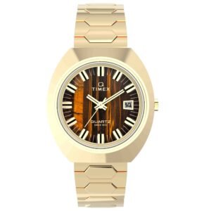 Timex Q 1972 Time Machine Reissue 39mm Tigers Eye SS