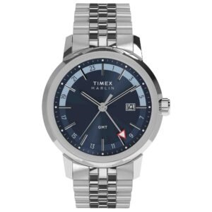 Timex Marlin Quartz GMT 40mm Blue Silver SS
