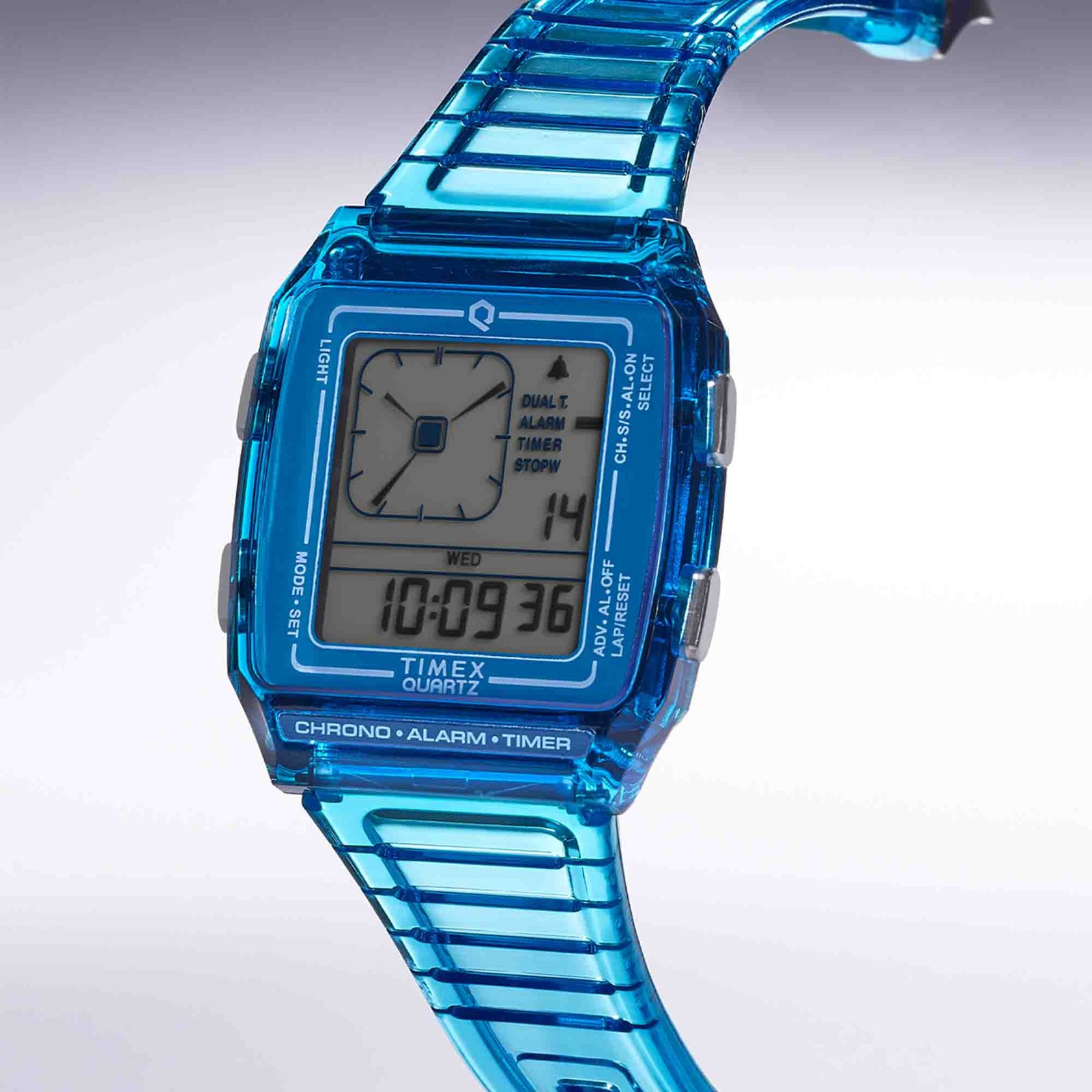 Timex Q LCA 35mm Transparent Blue