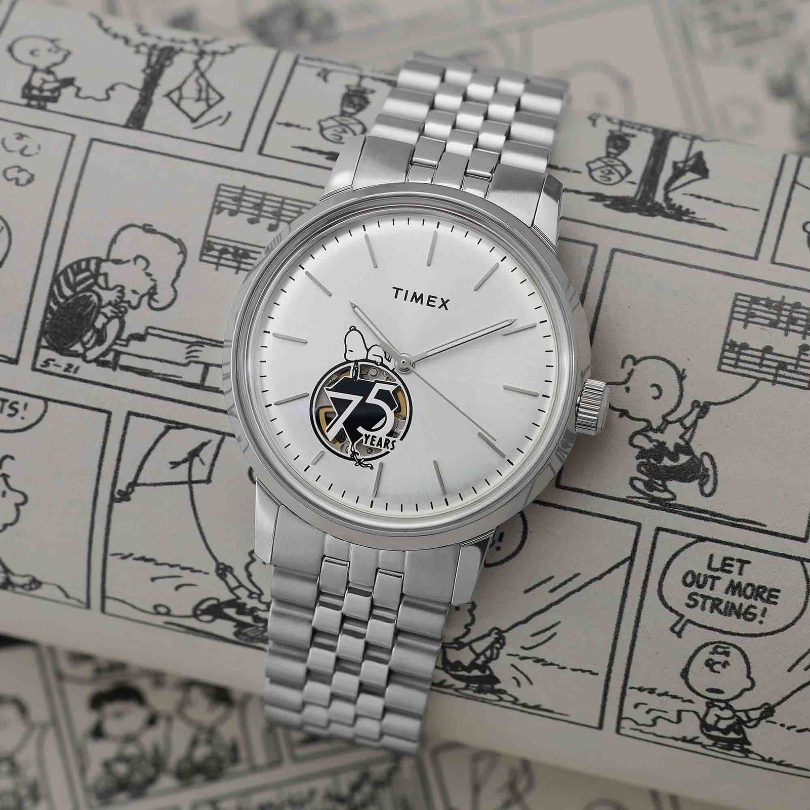 Timex x Peanuts Timex Marlin Automatic 75th Anniversary 40mm SS - Image 3