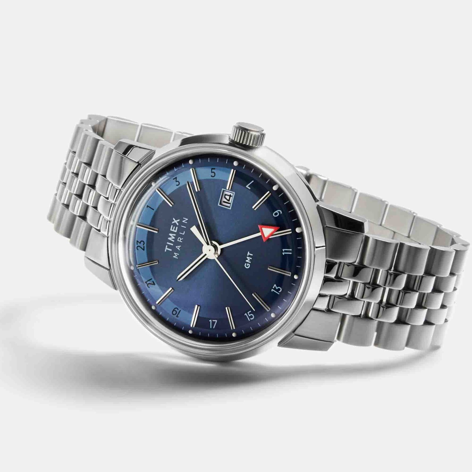 Timex Marlin Quartz GMT 40mm Blue Silver SS - Image 9