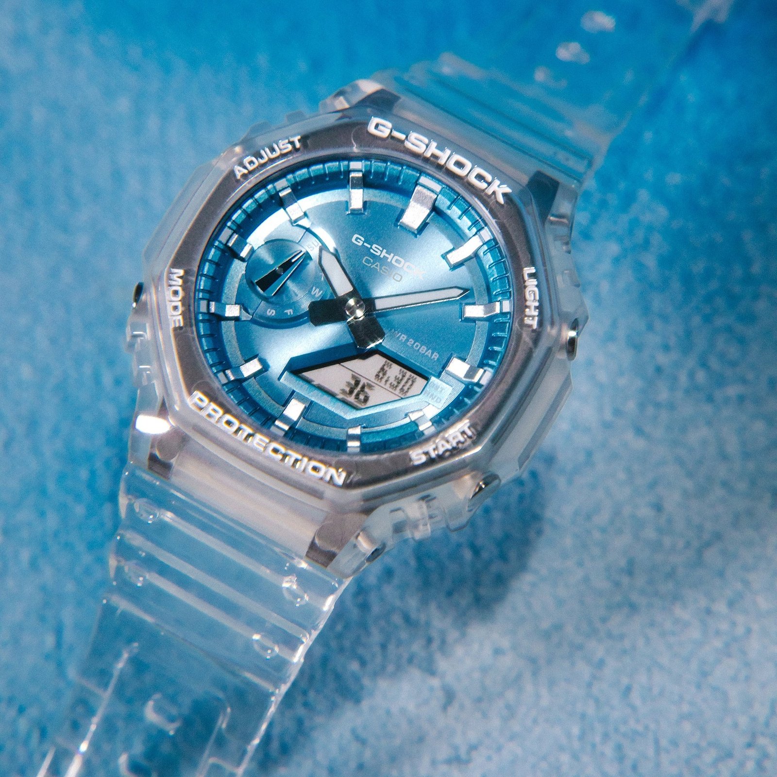 G-Shock GA2100 Ana-Digi Bright Metallic Blue - Image 3