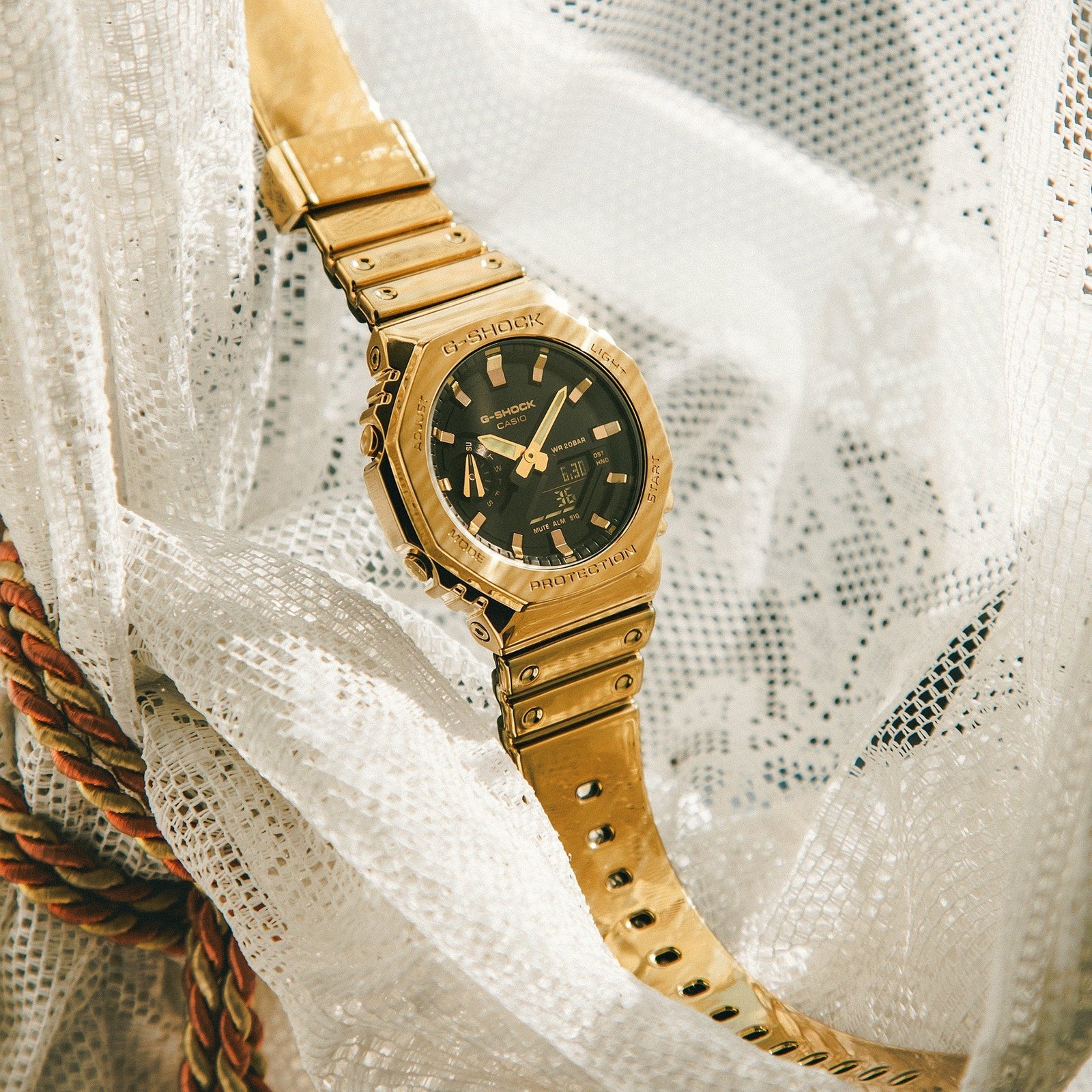 G-Shock GM2100 G-Steel Metallic Ana-Digi Gold - Image 3