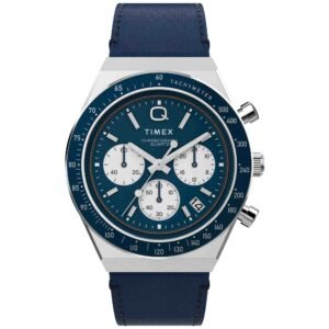 Timex 1970's Q Chronograph 40mm Blue