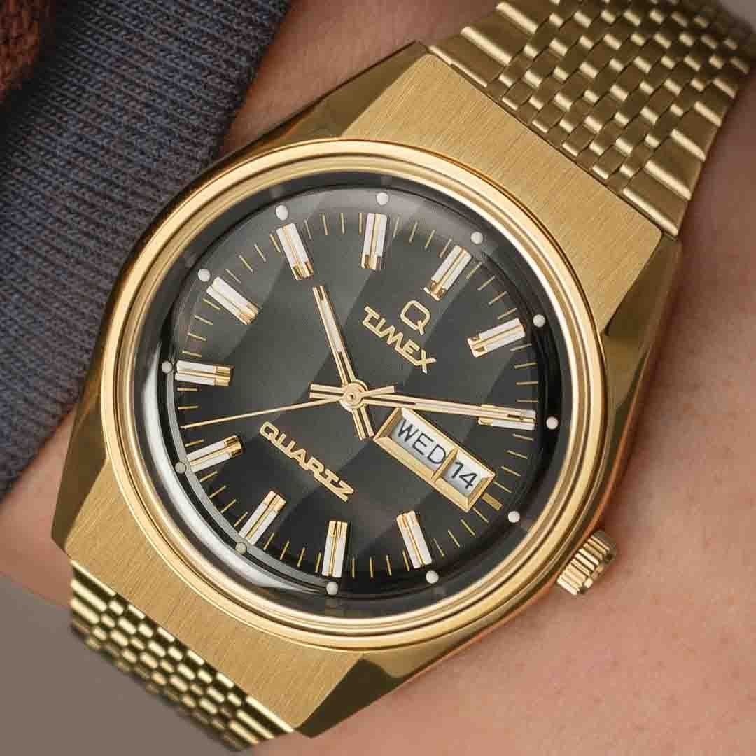 Timex Q Falcon Eye 38mm Black Gold - Image 6