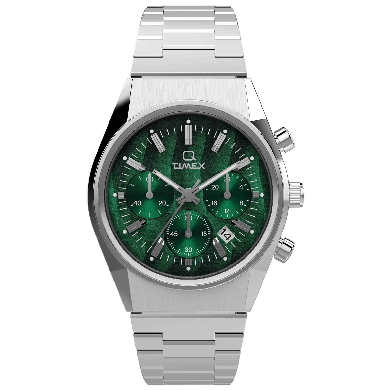 Timex Q Falcon Eye Chronograph 40mm Green SS