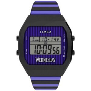 Timex T80 x Wednesday 36mm Digital Black Purple
